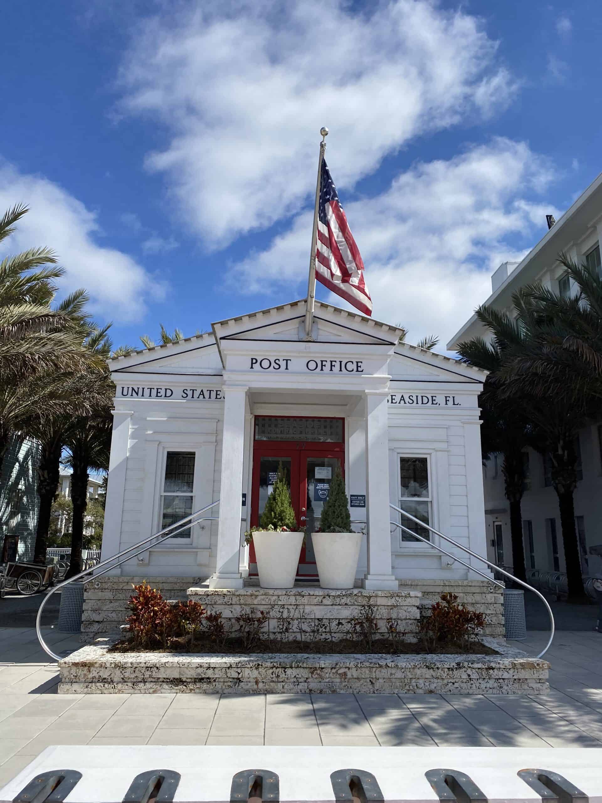 watch a holiday production in front of the Seaside Post Office